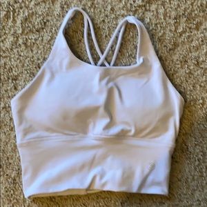 Savvi white sports bra
